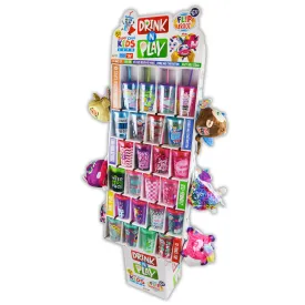 10 oz Kids Cup with Straw and Plush Assortment Floor Display - 36 Pieces Per Retail Ready Display  88364