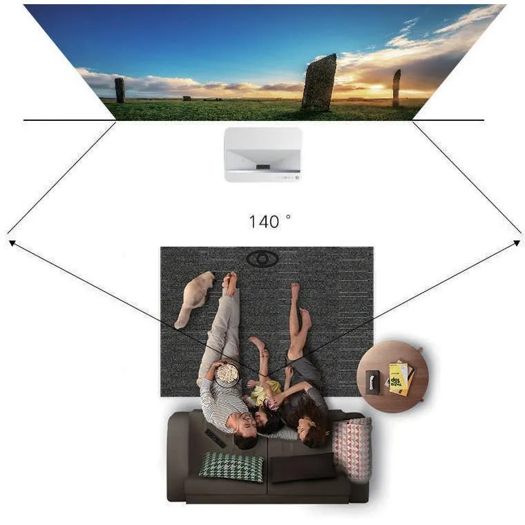 2C 120" Ambient Light Rejecting Projector Screen