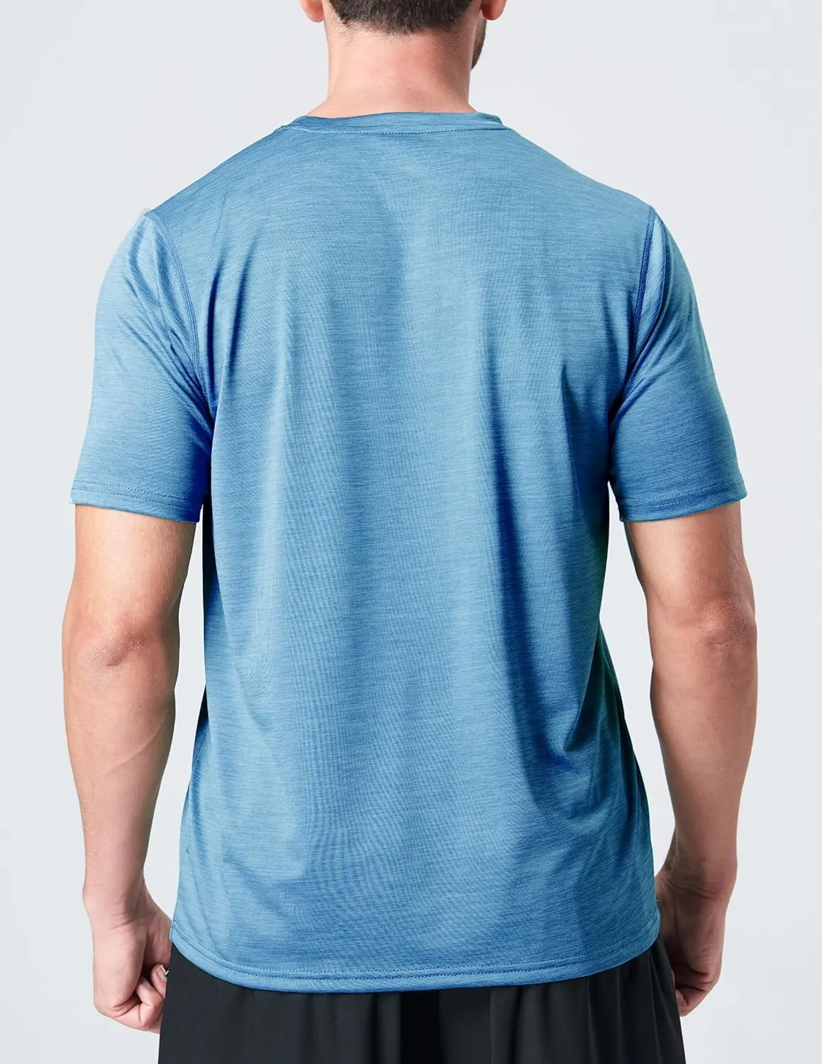 5 Pack Men??s Active Quick Dry Crew Neck T Shirts | Athletic Running Gym Workout Short Sleeve Tee Tops Bulk