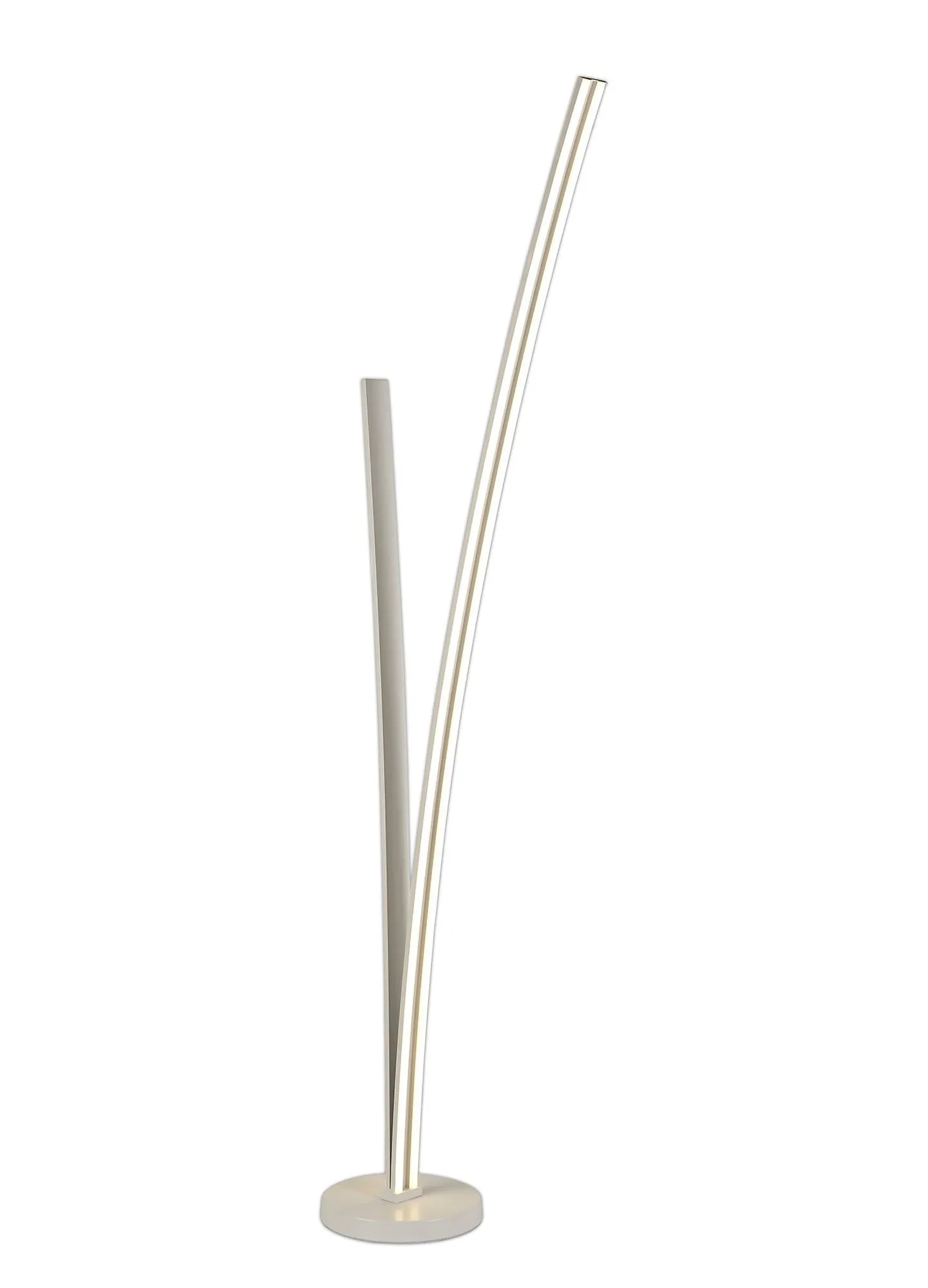 Aesthet 2 Light LED Floor Lamp Dimmable, 16W/20W LED, 4000K, 2270lm, White, 3yrs Warranty