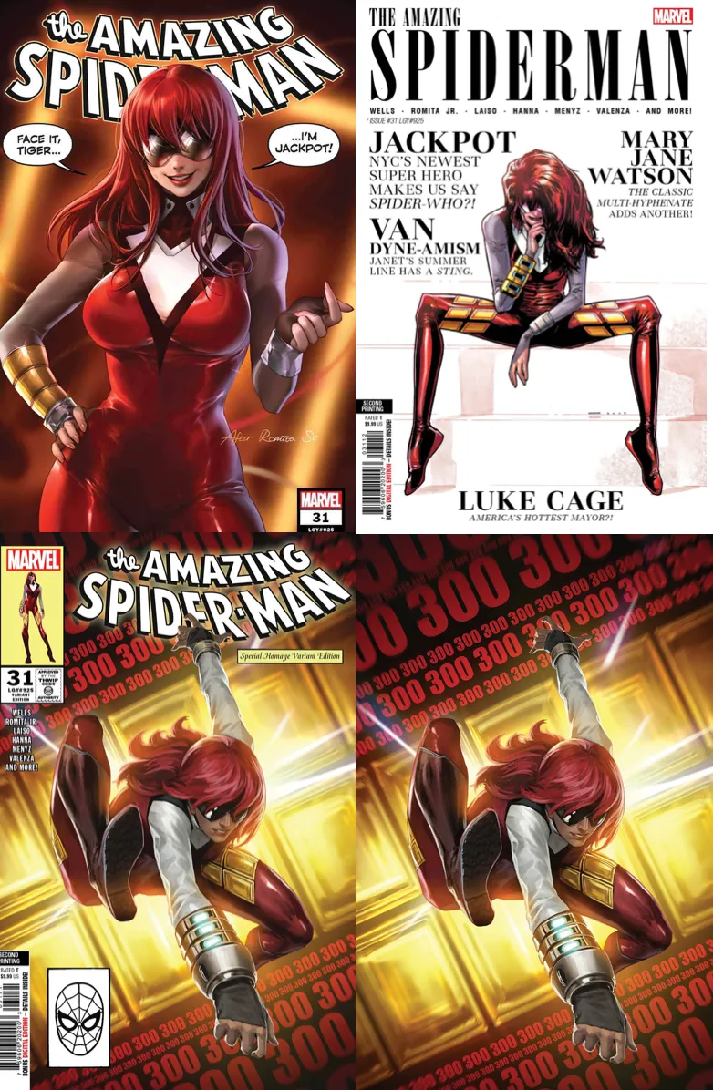 AMAZING SPIDER-MAN 31 MARY JANE AS JACKPOT LEIRIX HOMAGE VARIANT