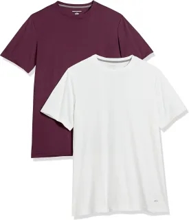 Amazon Essentials T-Shirts for Men, Active Performance Tech, Available in Big & Tall, Pack of 2
