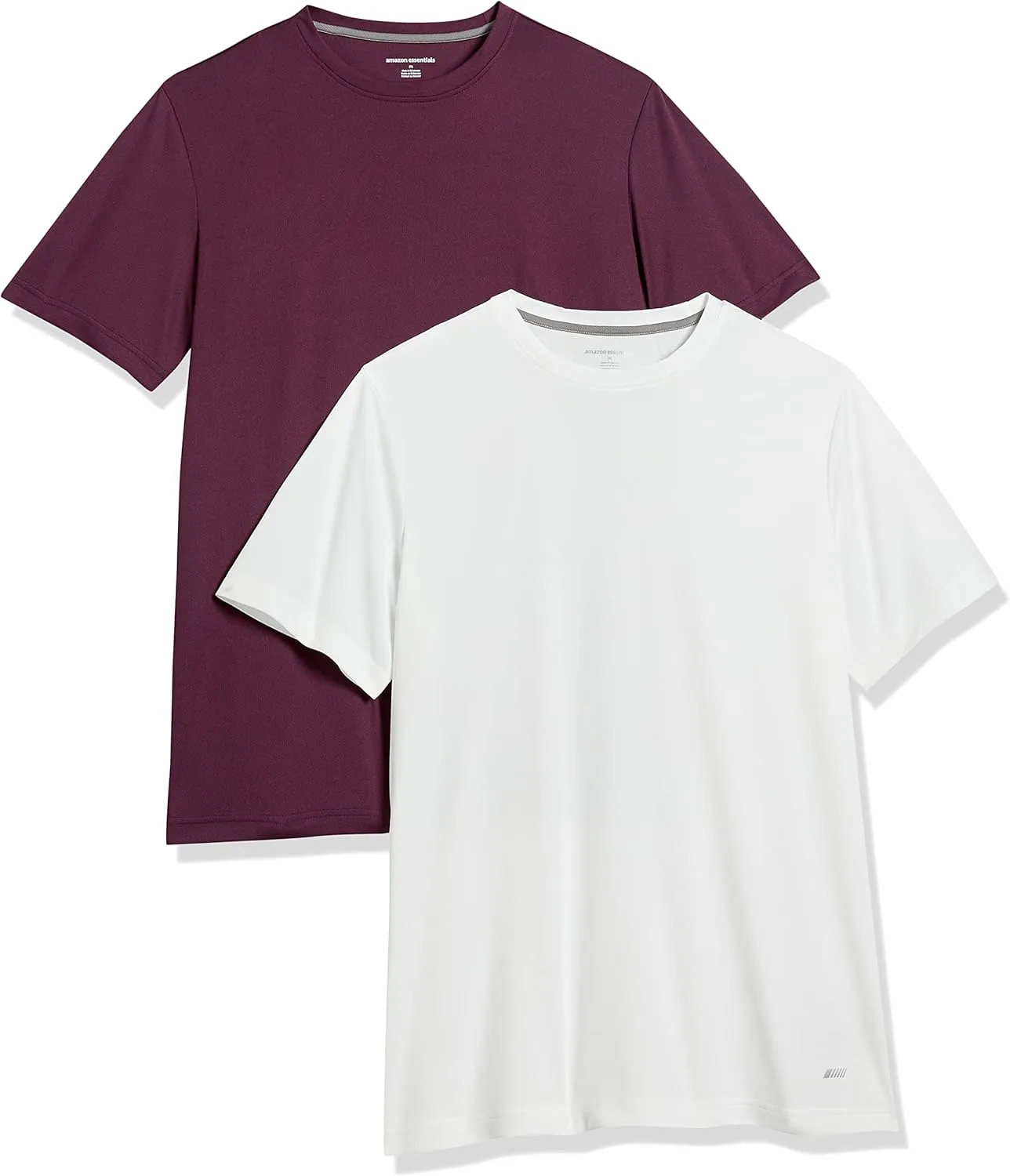 Amazon Essentials T-Shirts for Men, Active Performance Tech, Available in Big & Tall, Pack of 2