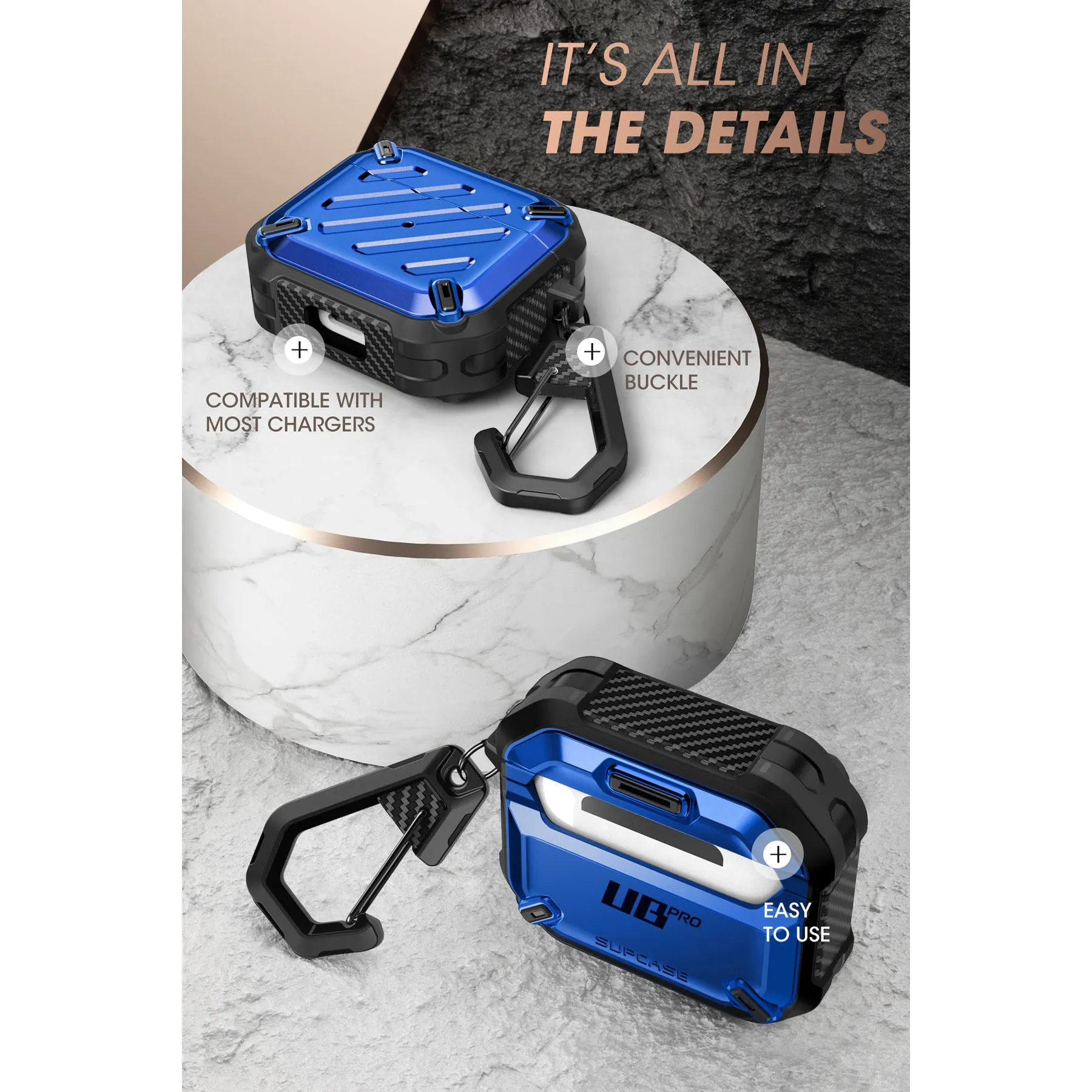 Apple AirPods 3 Unicorn Beetle PRO Rugged Case-Metallic Blue