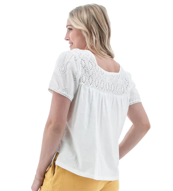 Aventura Seychelle Short Sleeve Top | White