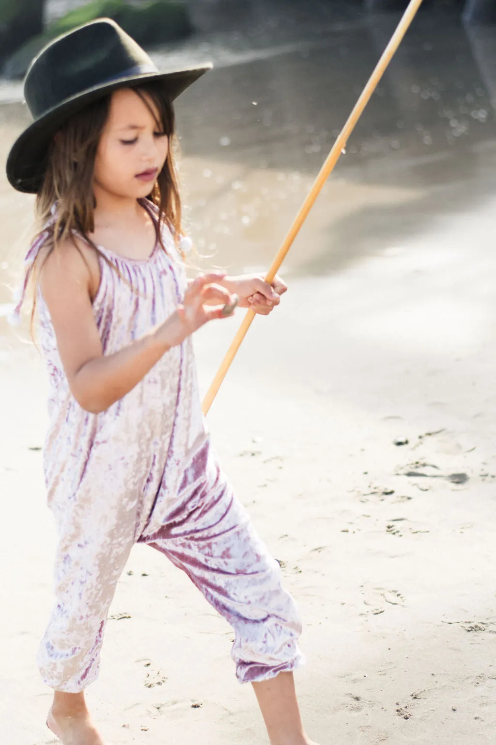 Baby & Girls Soft Velvet Jumper | Ballet Blush