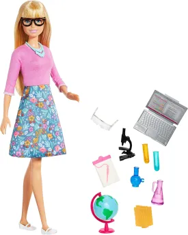 Barbie Blonde Hair Teacher Doll with Accessories for Kids Ages 3 