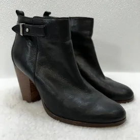 Black Boots Ankle Heels Coach, Size 9