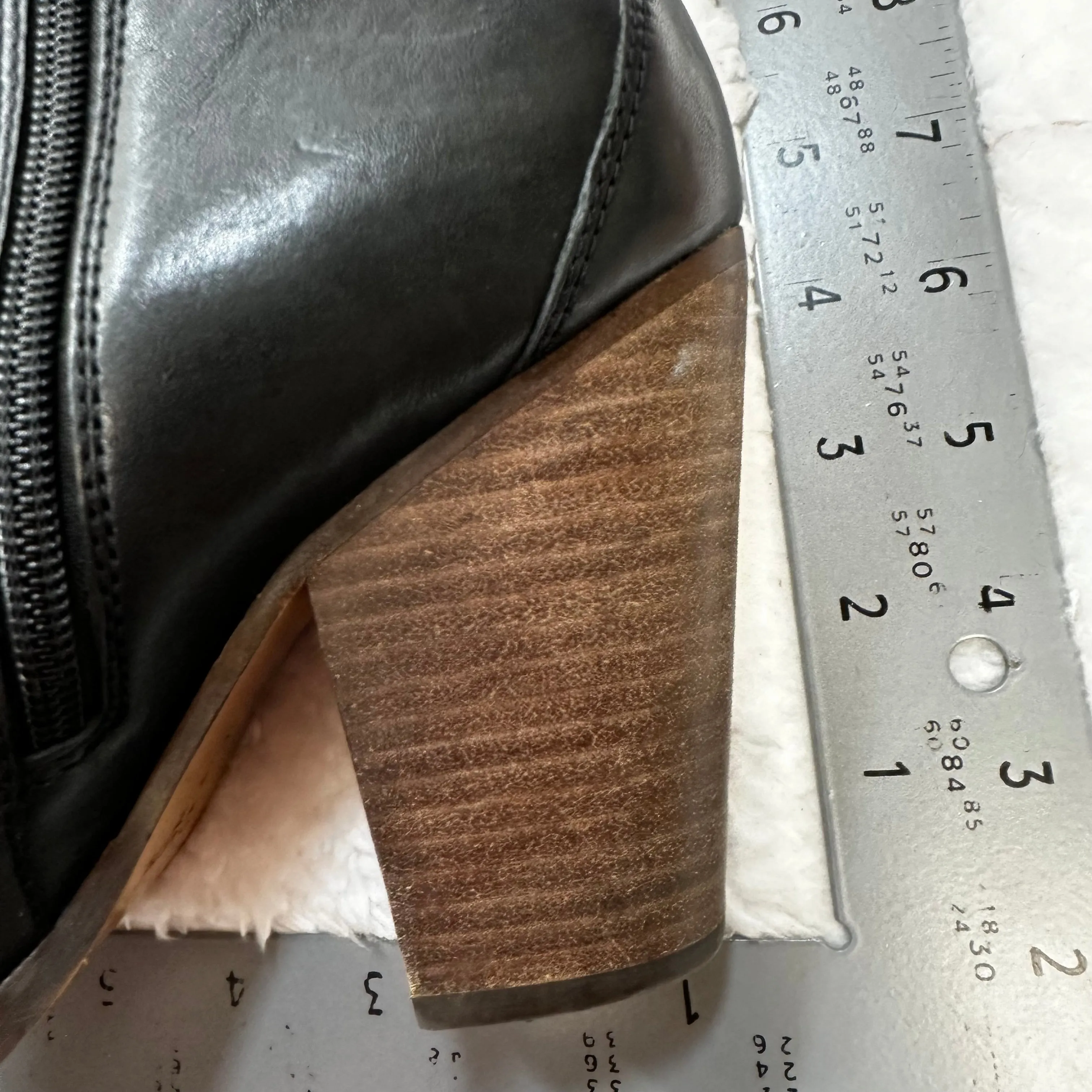 Black Boots Ankle Heels Coach, Size 9