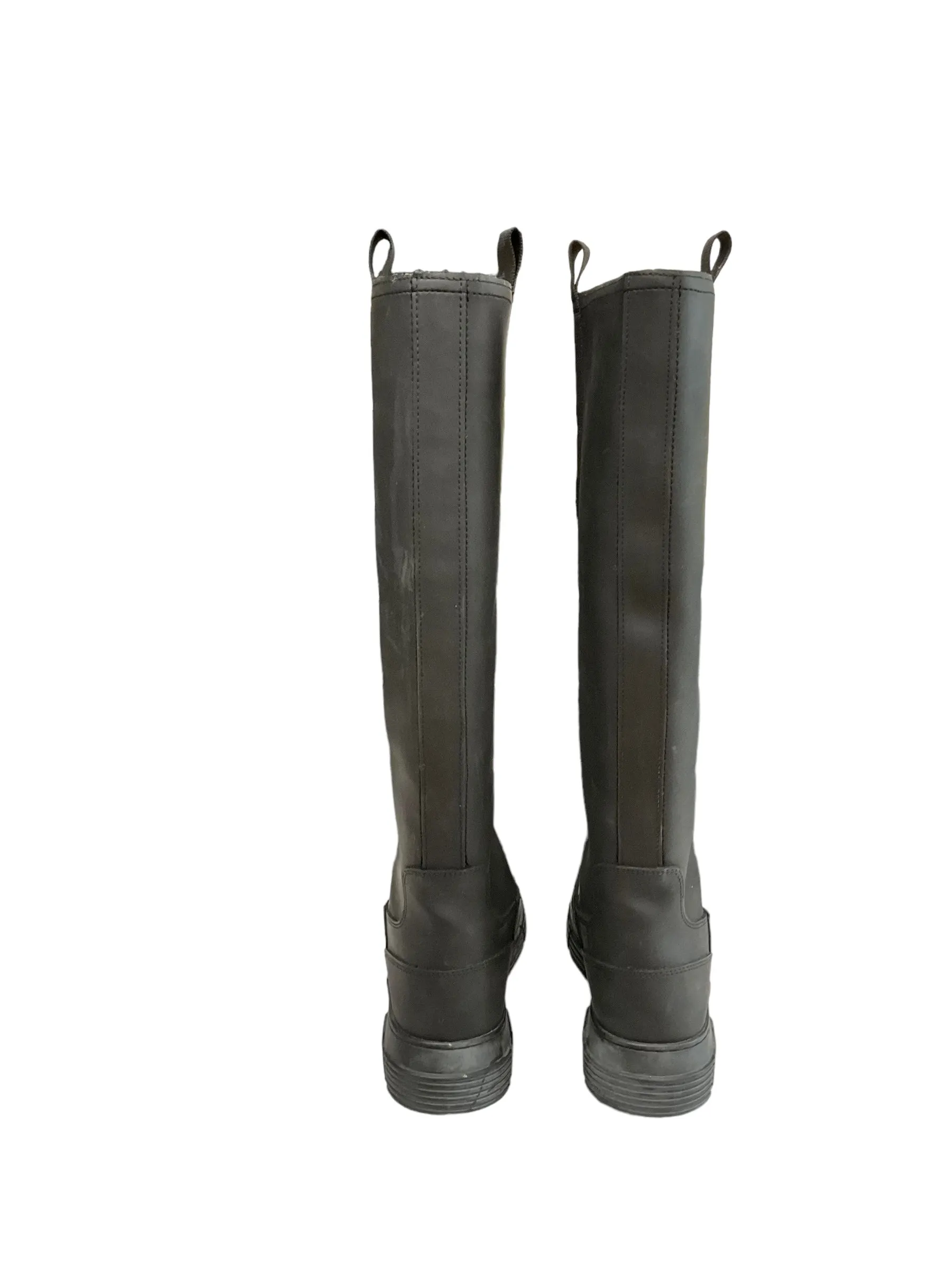 Black Boots Knee Flats Ganni, Size 7.5