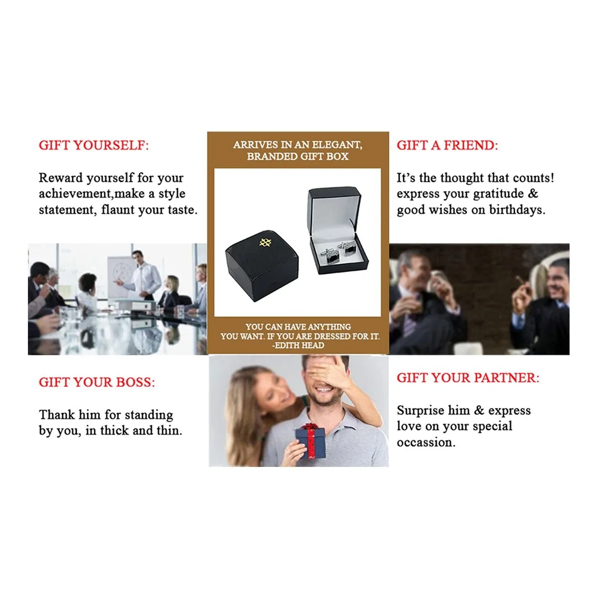 Black Superman Cufflinks In Box