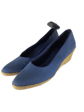 Blue Shoes Heels Wedge Clothes Mentor, Size 7.5