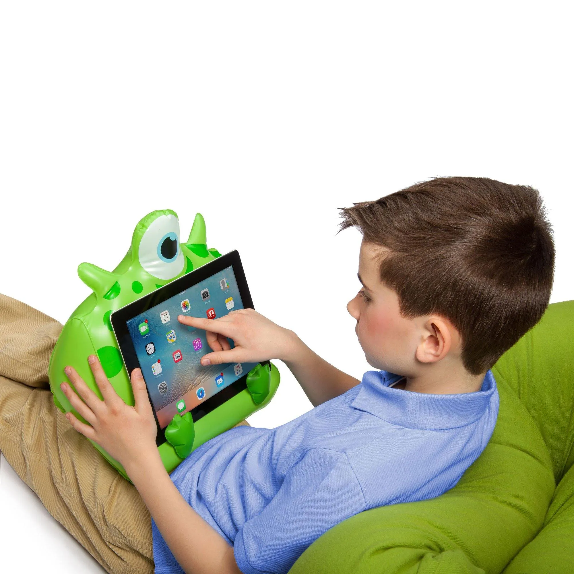 Bookmonster Air Inflatable iPad, Tablet Stand and Book Holder (Percie two Teeth)