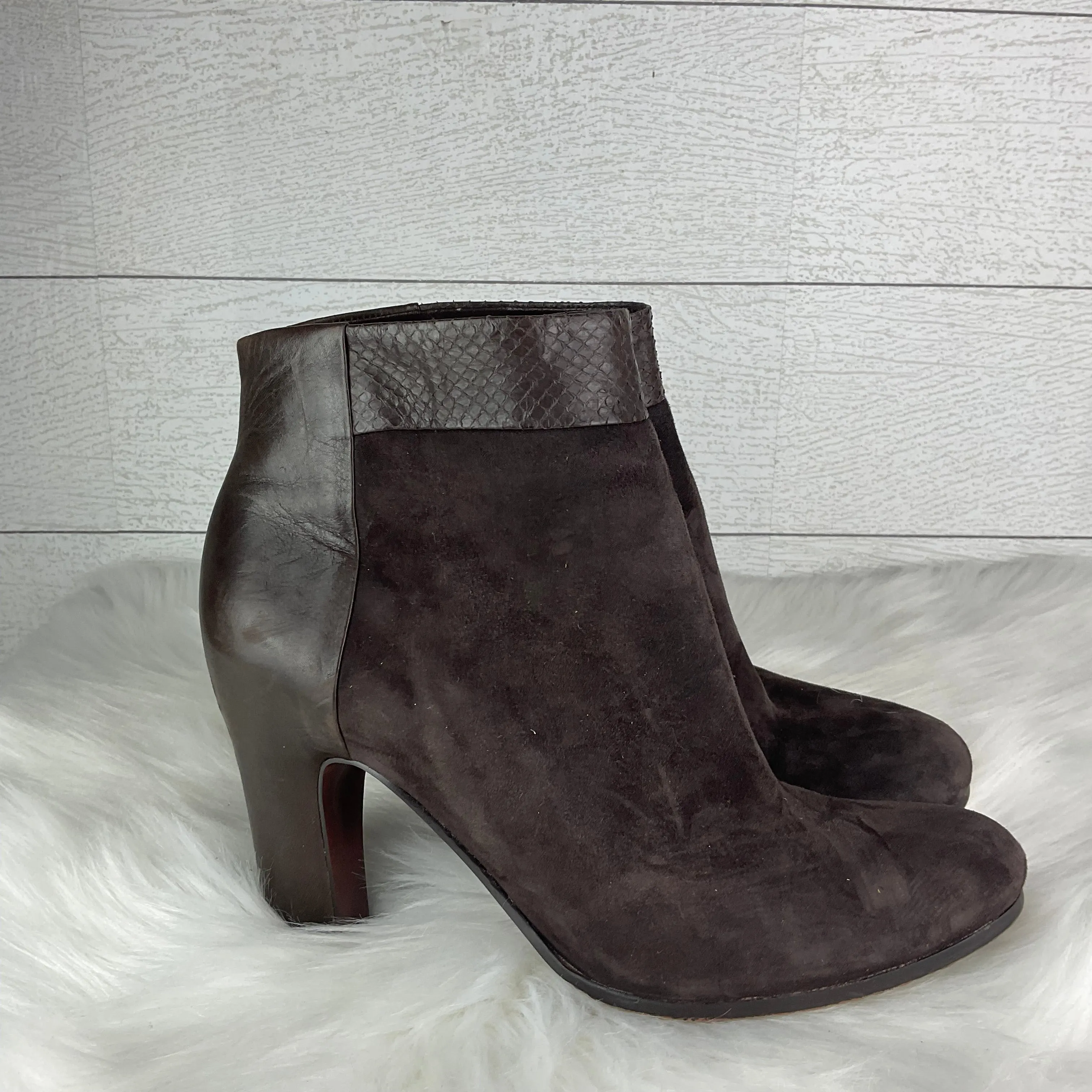 Boots Ankle Heels By Sam Edelman In Brown, Size: 7.5
