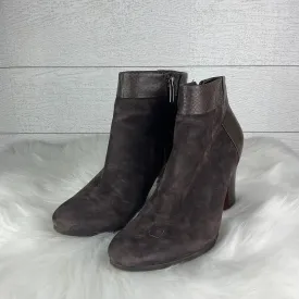 Boots Ankle Heels By Sam Edelman In Brown, Size: 7.5