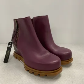 Boots Ankle Heels By Sorel In Purple, Size: 8