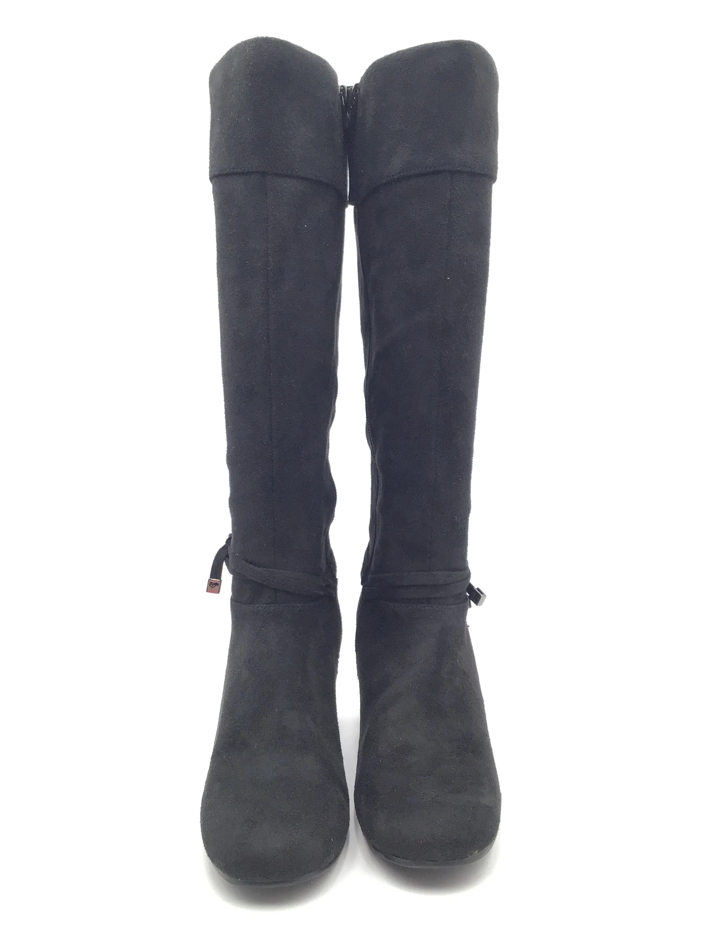 Boots Knee Heels By Predictions In Black, Size: 7.5