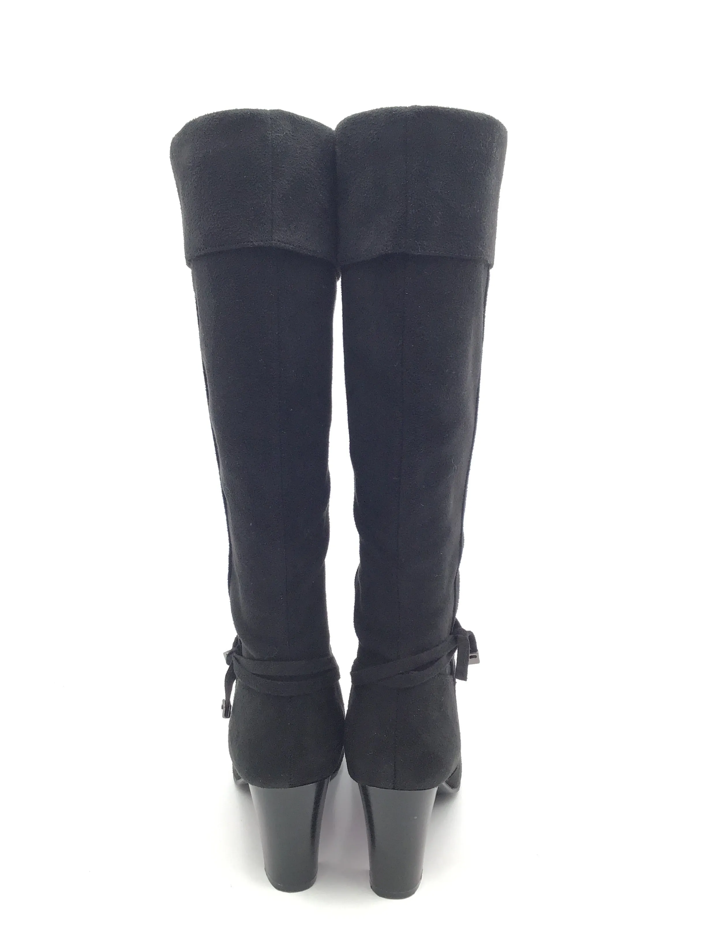Boots Knee Heels By Predictions In Black, Size: 7.5