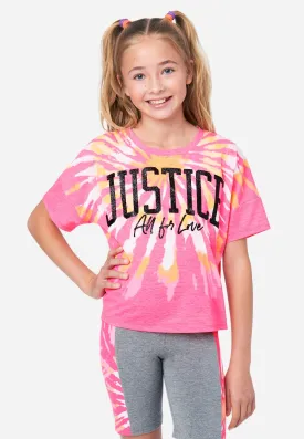 Boxy Dye Effect Short Sleeve Tee