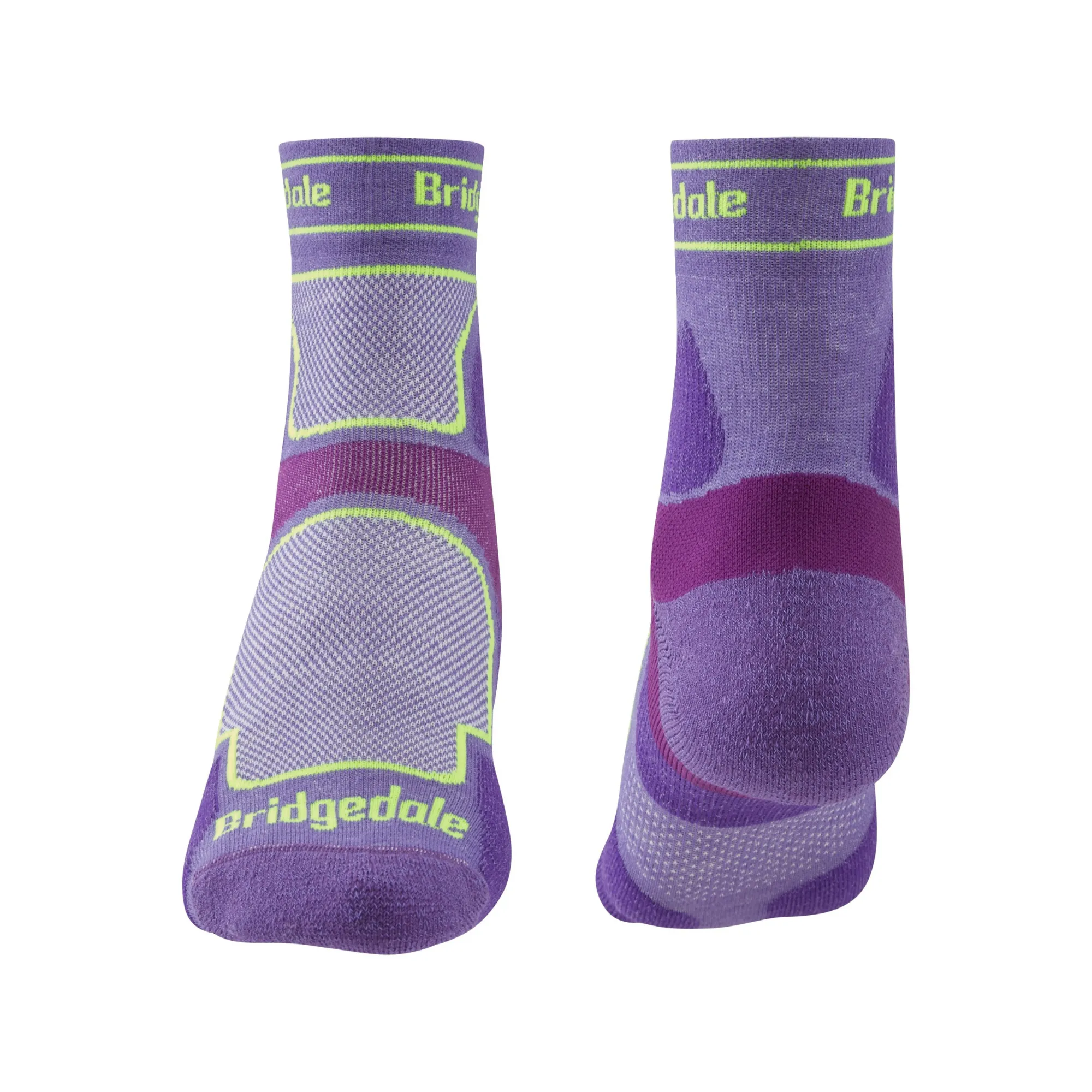 Bridgedale Socks Trail Run Ultra Light 3/4 Crew Coolmax WMS Purple