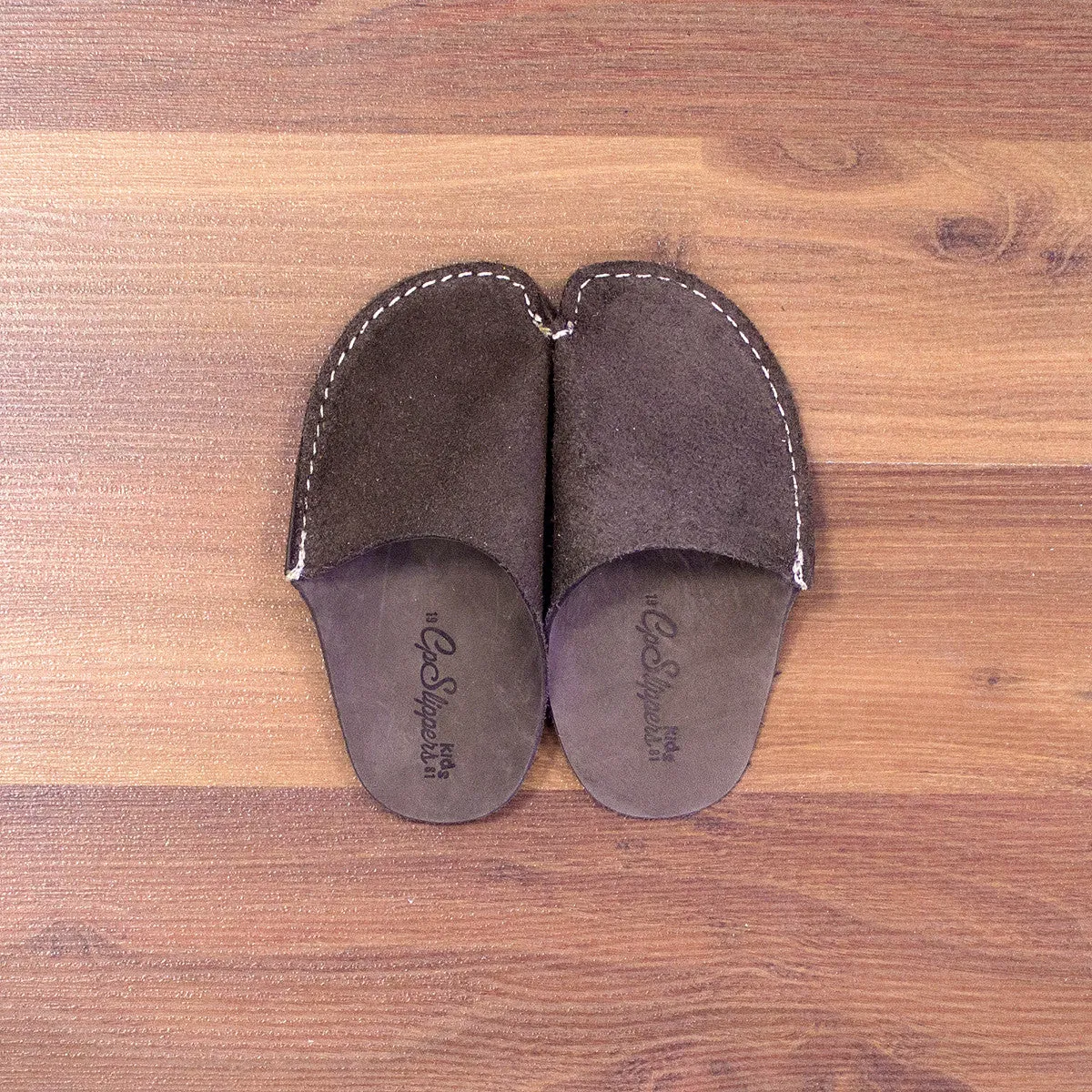 Brown CP Slippers Kids Minimalist
