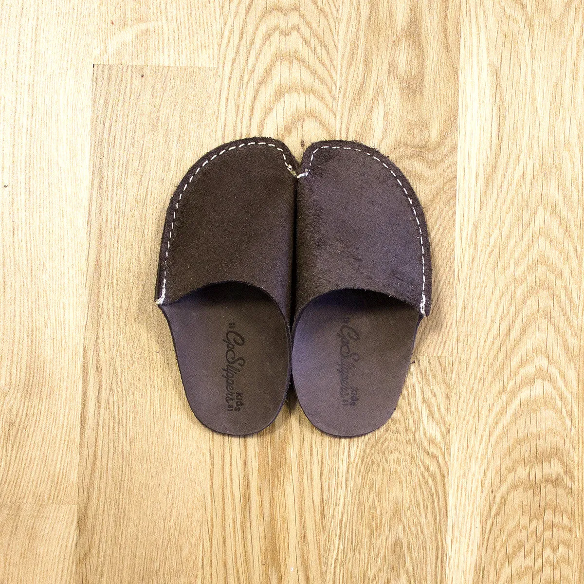 Brown CP Slippers Kids Minimalist