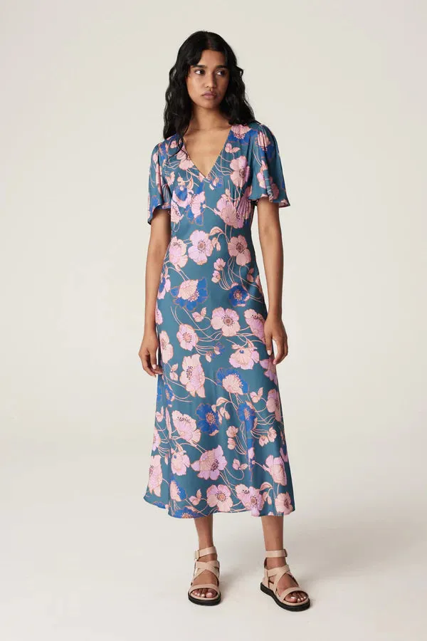 Cable  Poppy Midi Dress -  Pink Floral