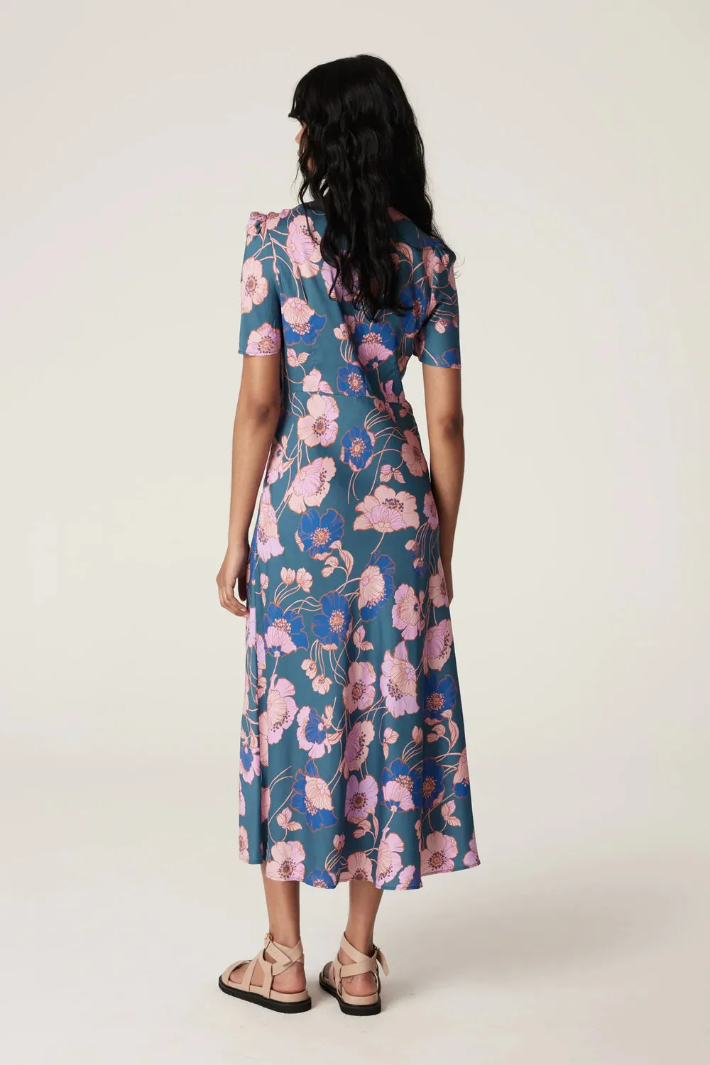 Cable  Poppy Midi Dress -  Pink Floral