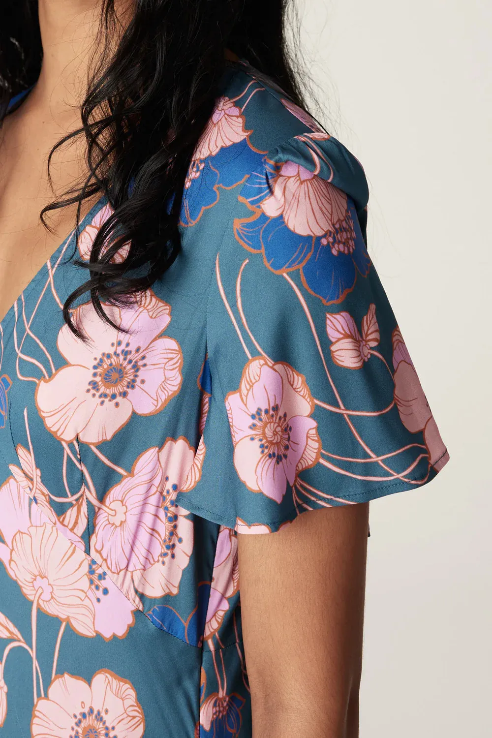Cable  Poppy Midi Dress -  Pink Floral