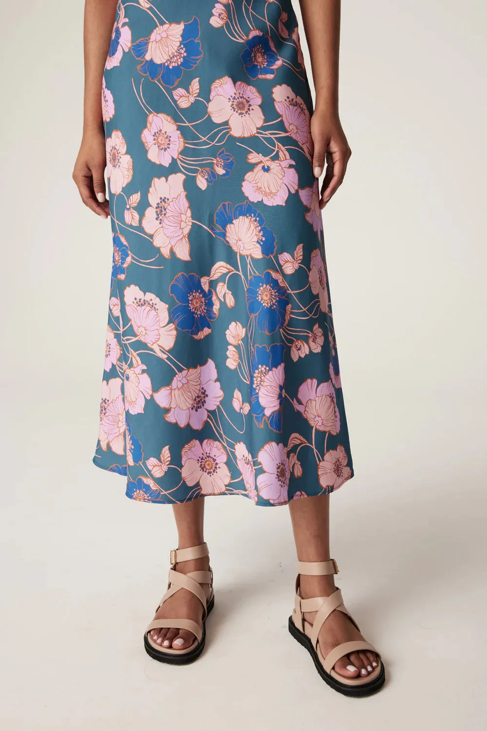 Cable  Poppy Midi Dress -  Pink Floral