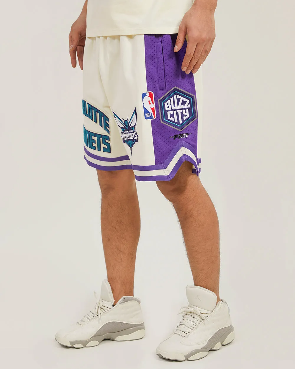 CHARLOTTE HORNETS CHAMPIONSHIP EVOLUTION DK 2.0 SHORT (EGGSHELL/PURPLE)