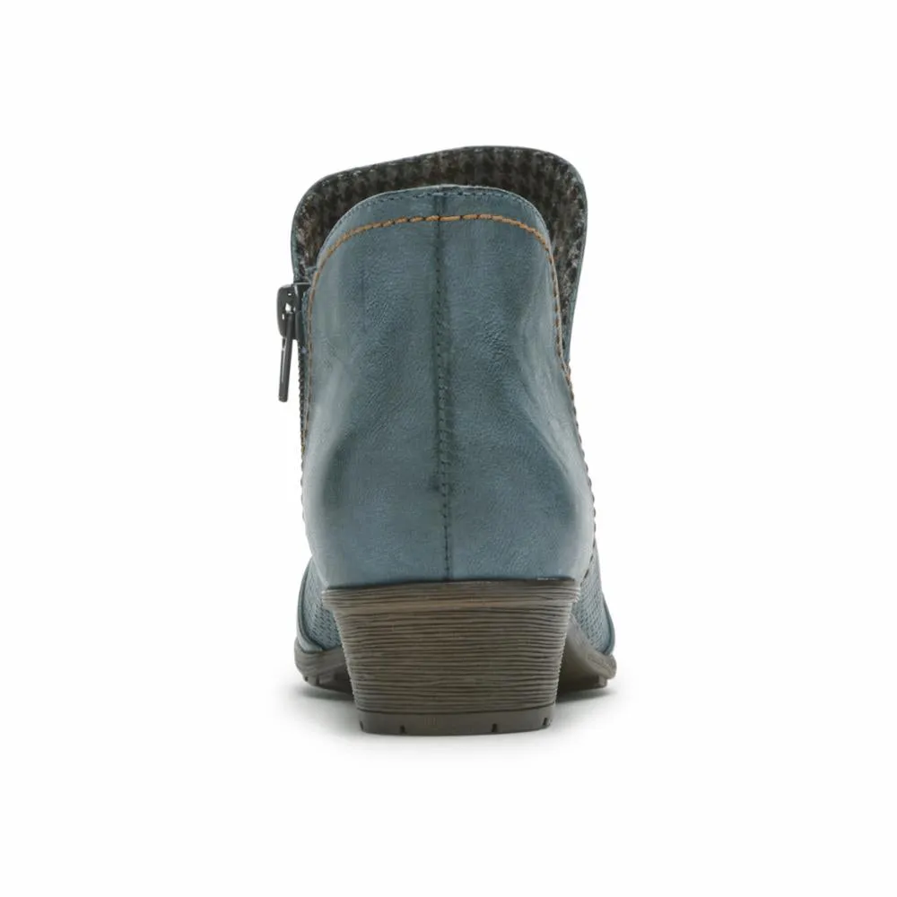 Cobb Hill GRATASHA V-CUT BOOT TEAL LEATHER
