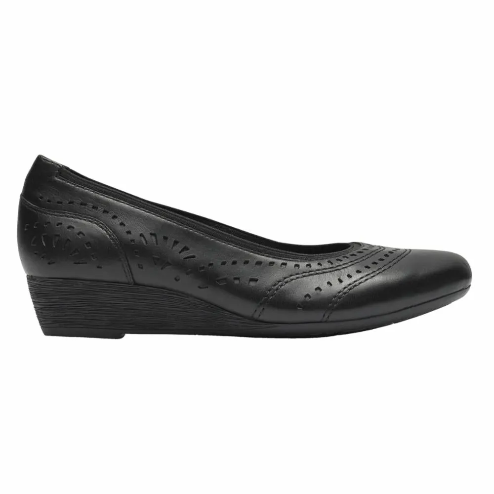 Cobb Hill JUDSON PERF PUMP BLACK/LEATHER