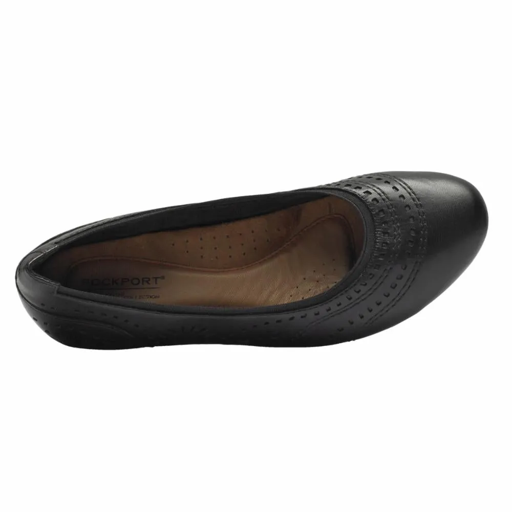 Cobb Hill JUDSON PERF PUMP BLACK/LEATHER