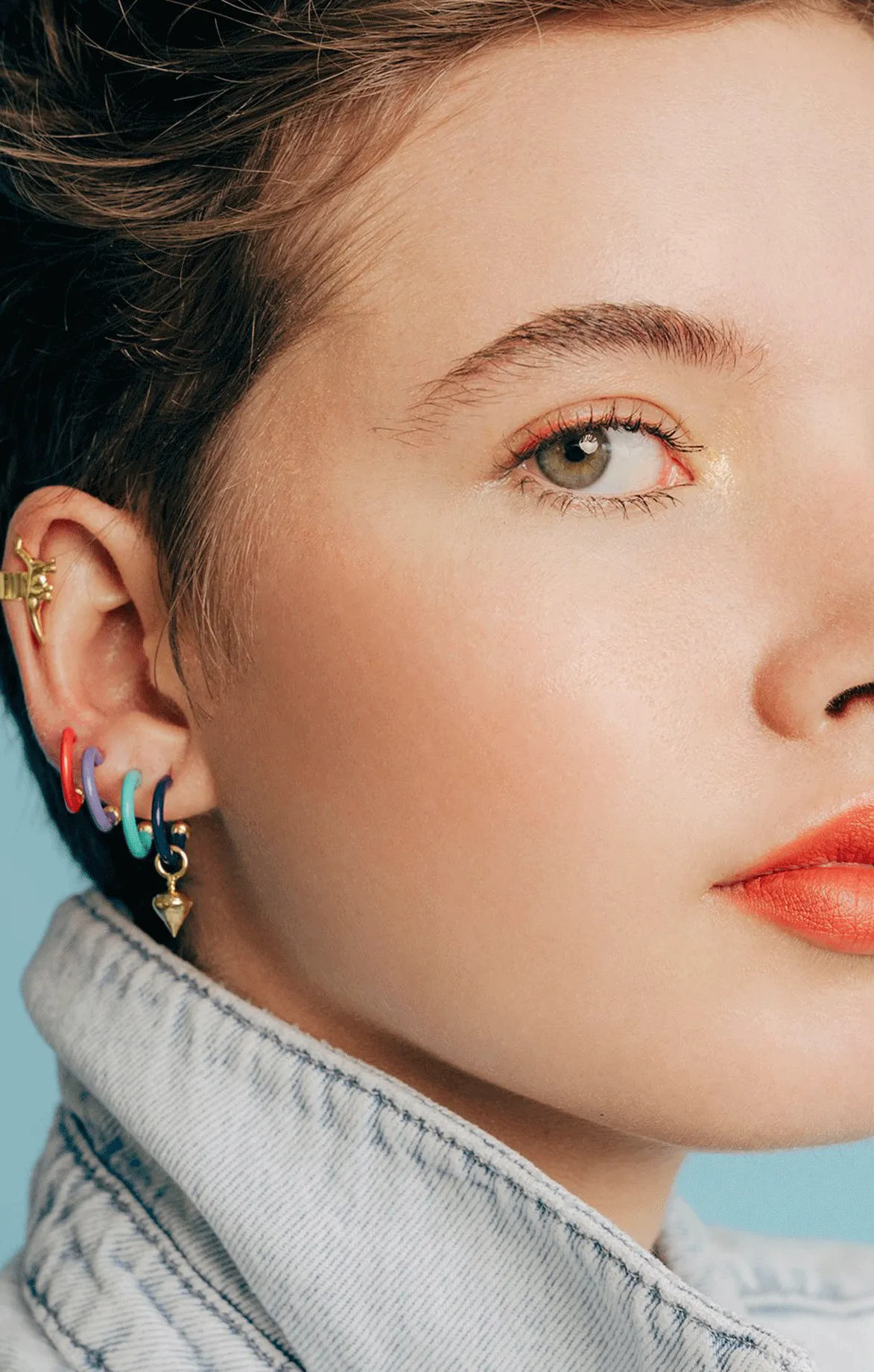 Color Mini Hoop Earrings