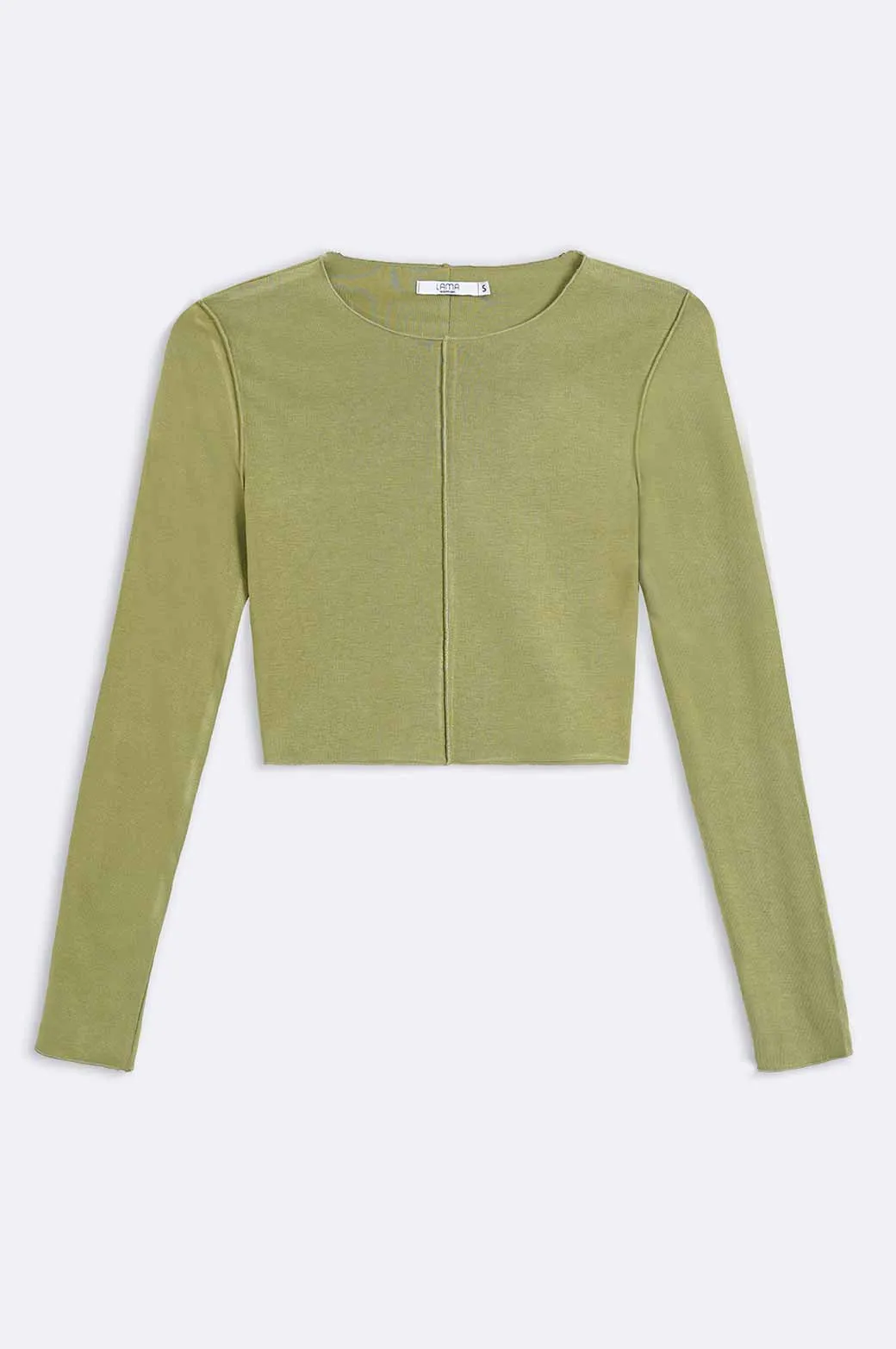 CROPPED T-SHIRT WITH PLEAT