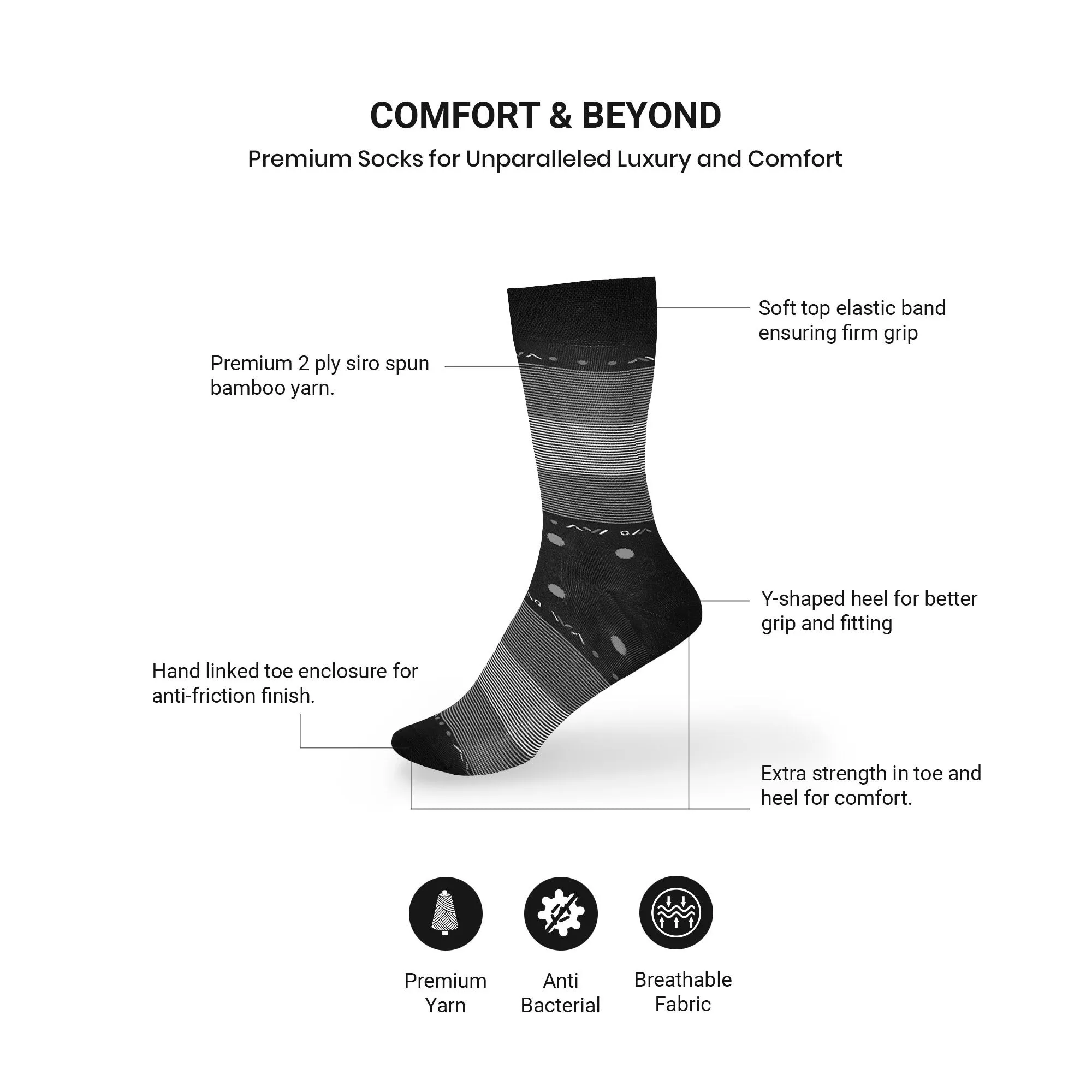 Dynamic Fusion-Crew Socks Bamboo Socks
