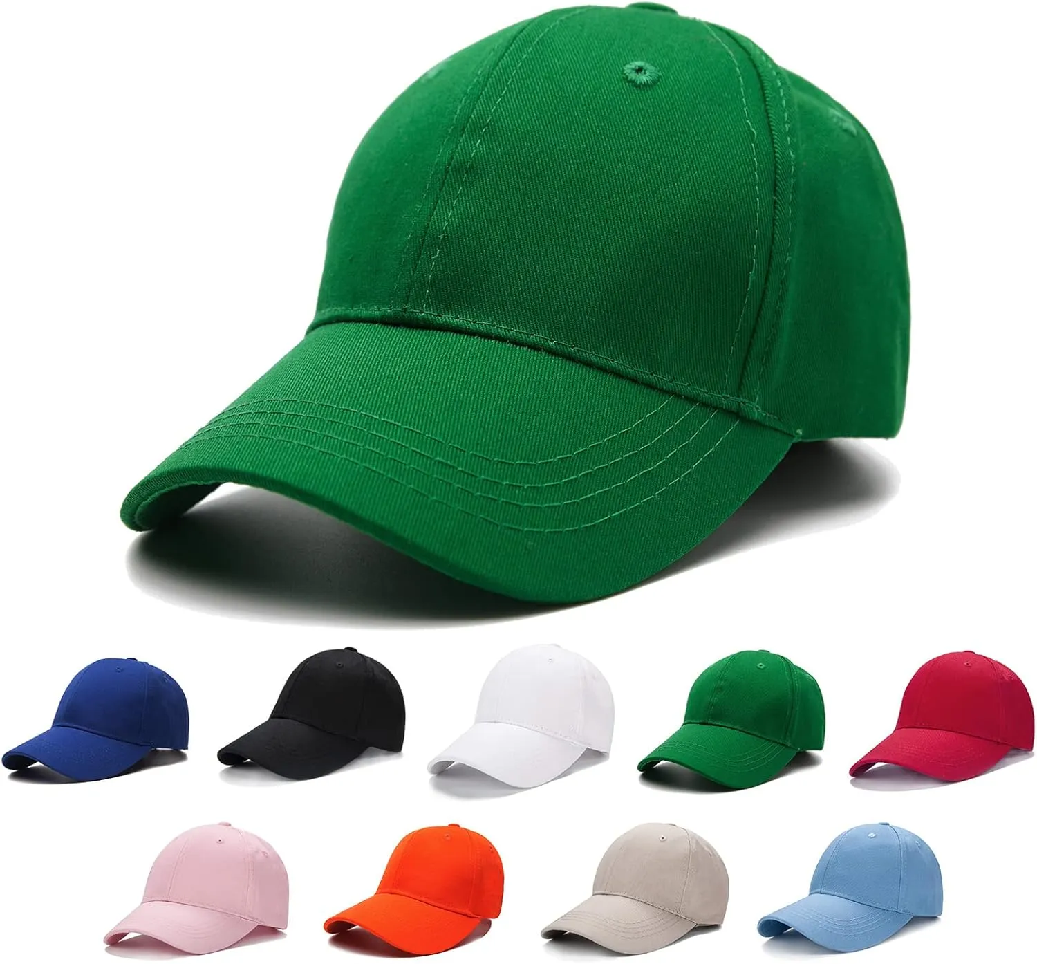 Edoneery Baseball Cap for Kids-Adjustable Washed Cotton Golf Toddler Hat for Boys & Girls