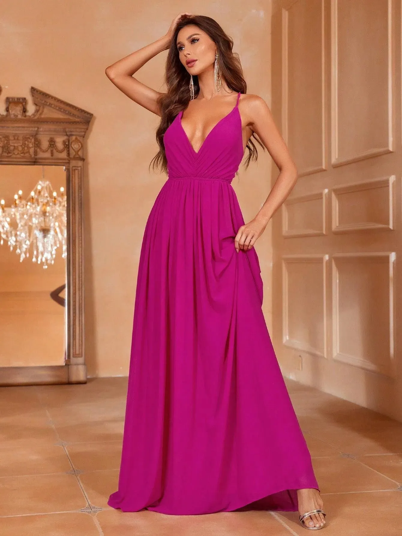 Elegant Chiffon Cami Party Dress
