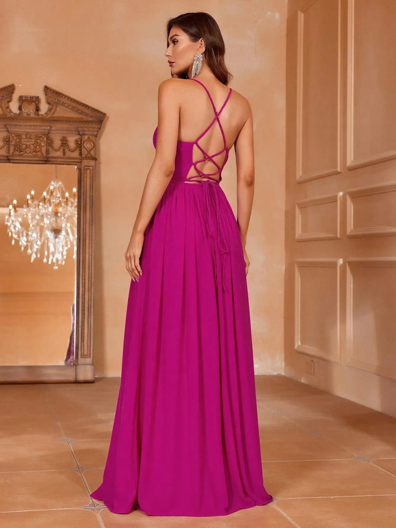 Elegant Chiffon Cami Party Dress