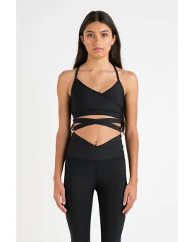 Every Turn Ballet Wrap Crop Top - Girls - Black