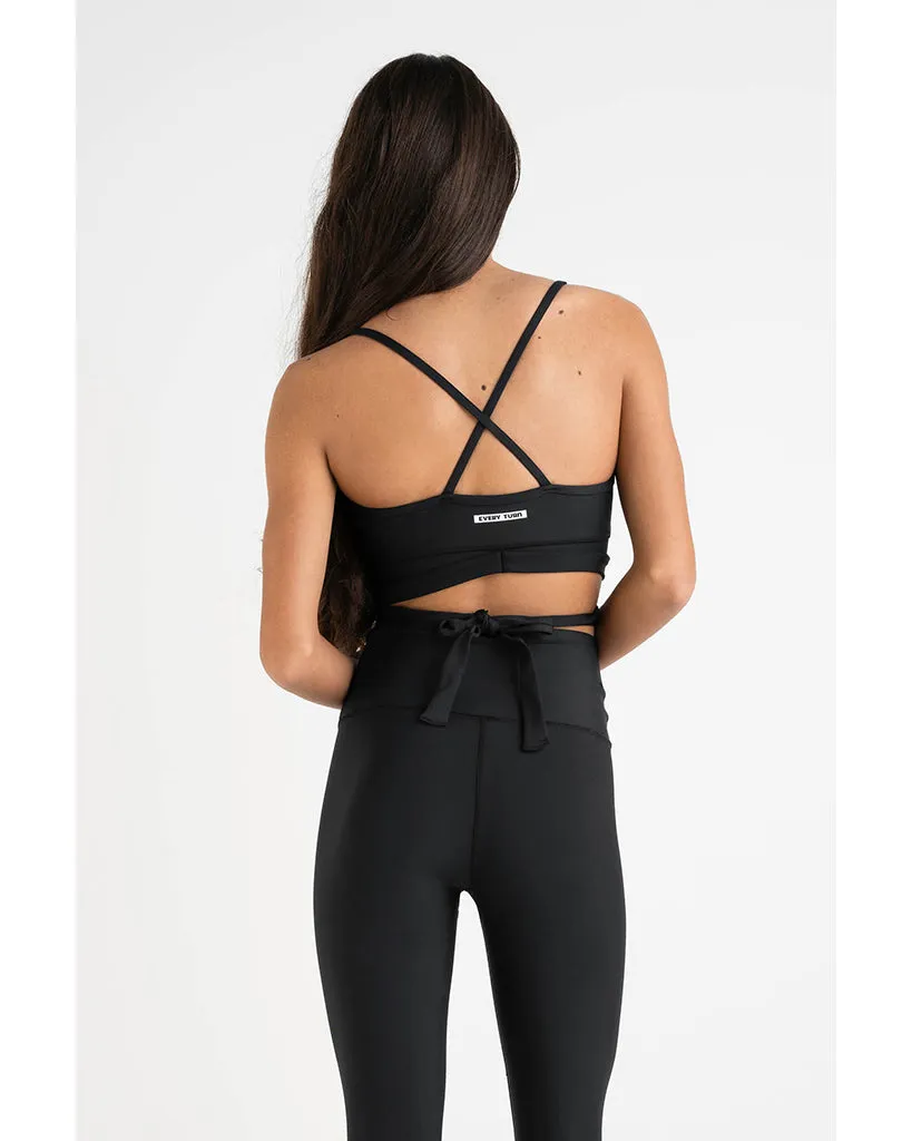Every Turn Ballet Wrap Crop Top - Girls - Black