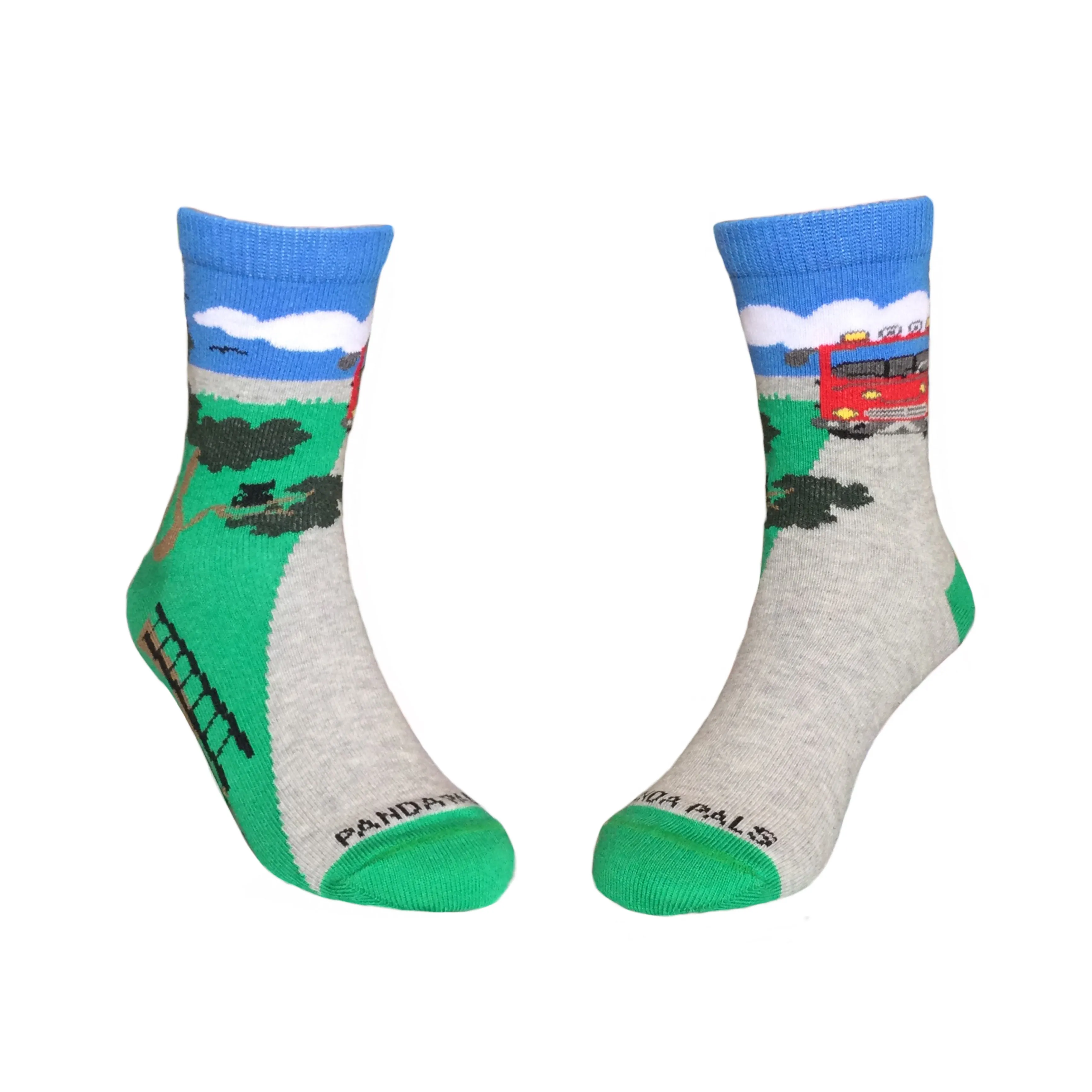 Firetruck Socks from the Sock Panda (Ages 3-7)