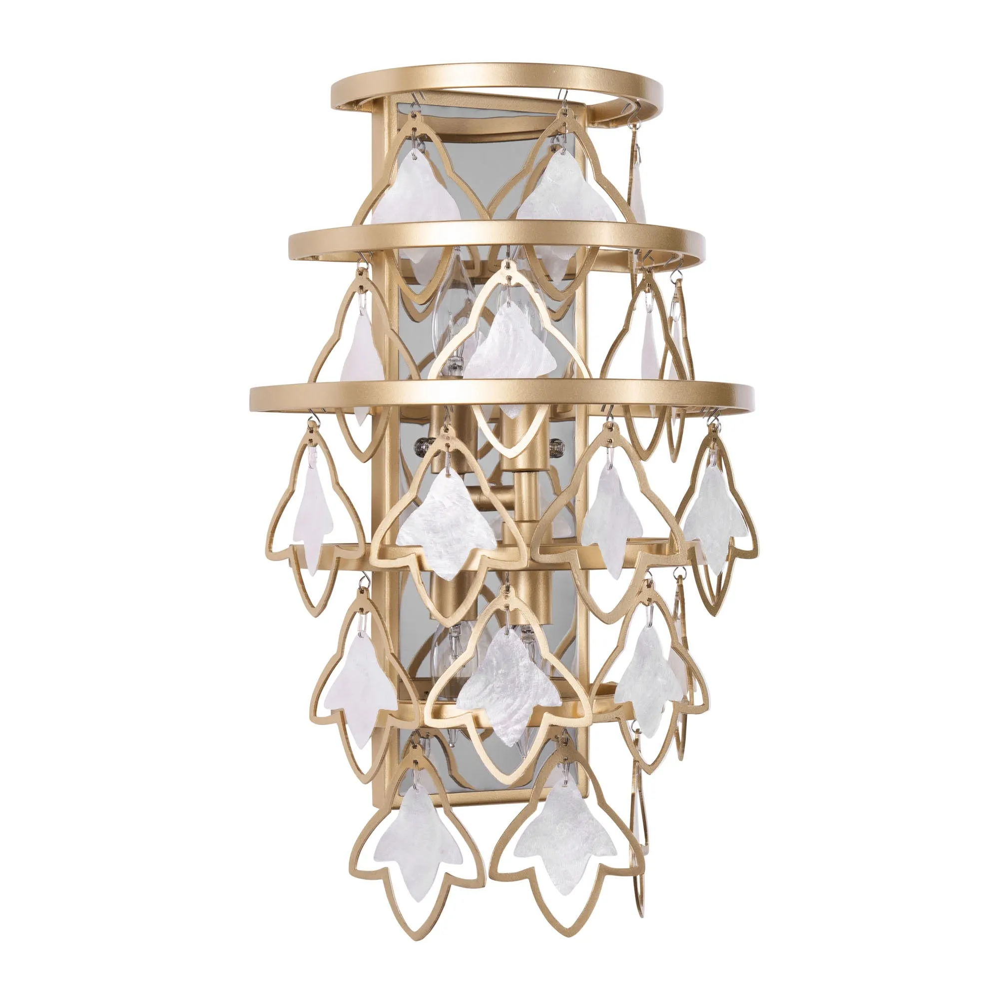 Fleur 386W02FG 2-Light Wall Sconce - French Gold