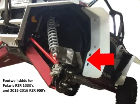 Footwell Skid Plate Set 2018-2021  |  Polaris RZR XP Turbo Dynamix
