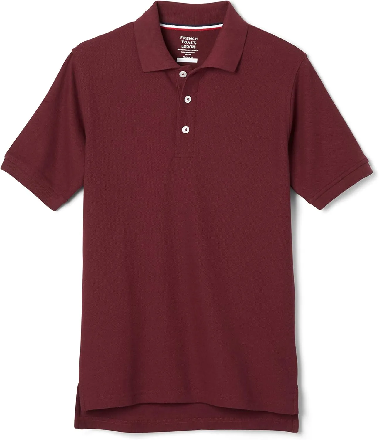 French Toast Boys' Short Sleeve Pique Polo Uniform Shirt (Standard & Husky)