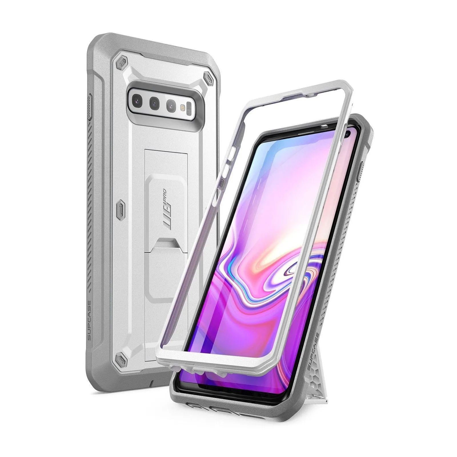Galaxy S10 Unicorn Beetle Pro Rugged Holster Case Without Screen Protector-White