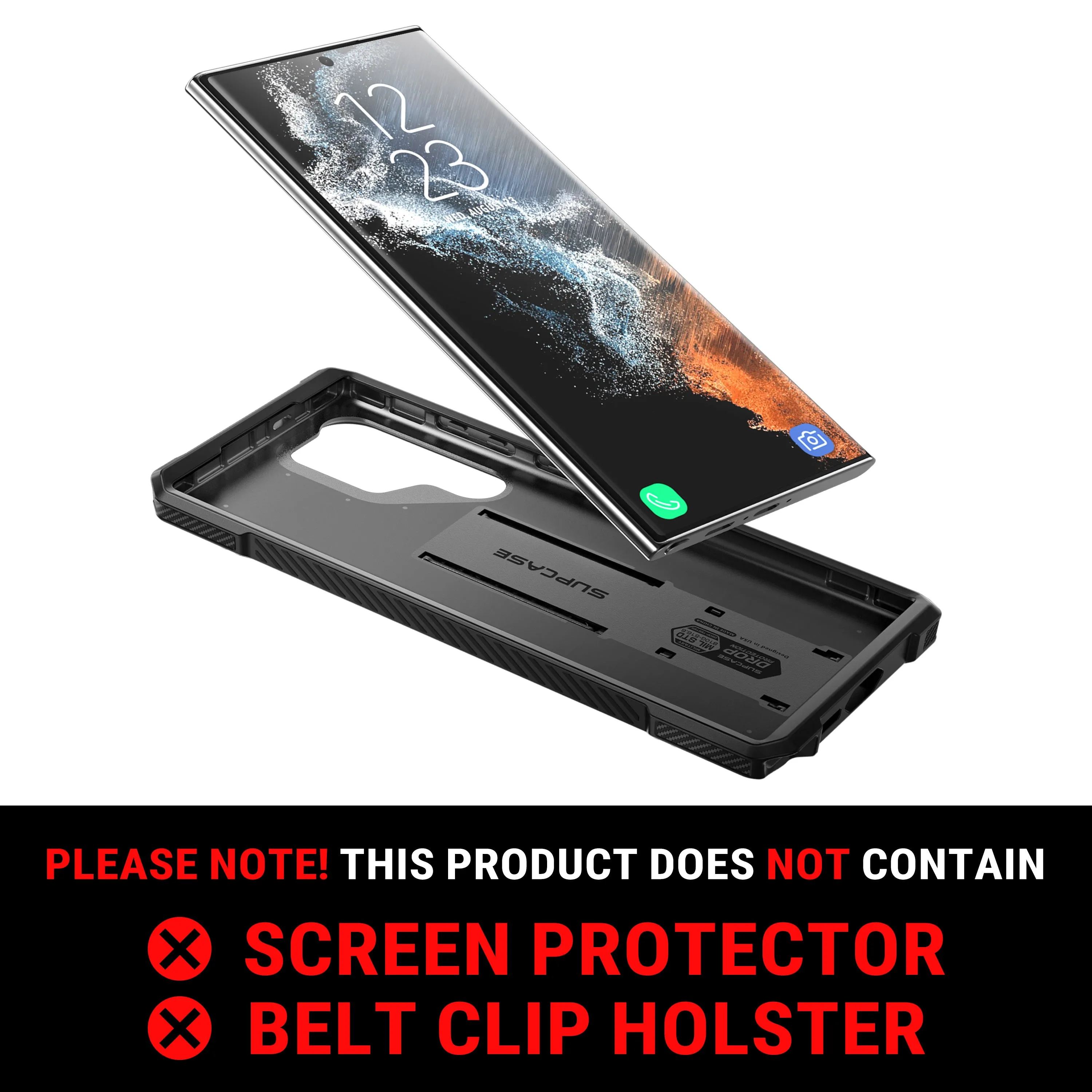Galaxy S22 Ultra Unicorn Beetle Case-Black