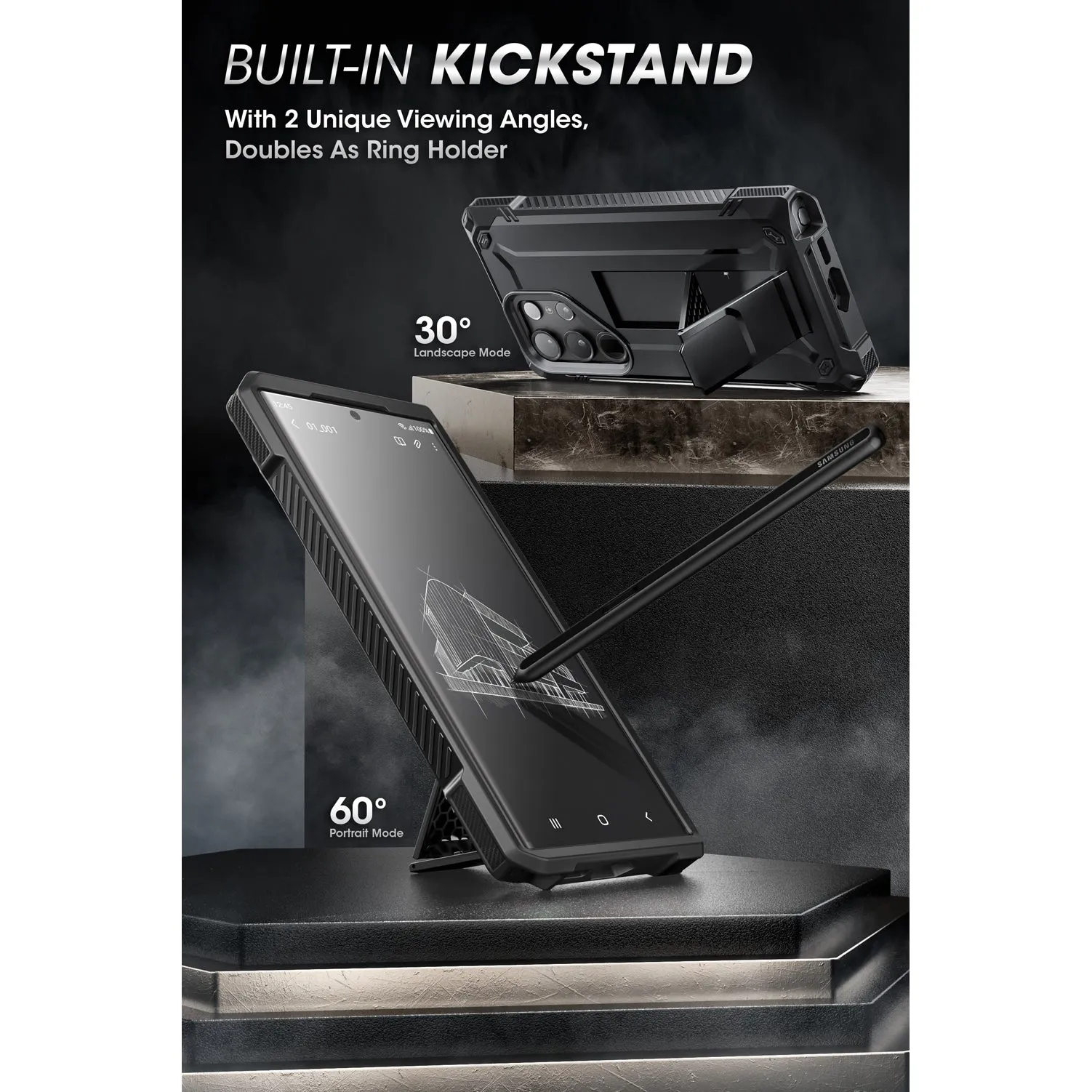 Galaxy S23 Ultra Unicorn Beetle Case-Black