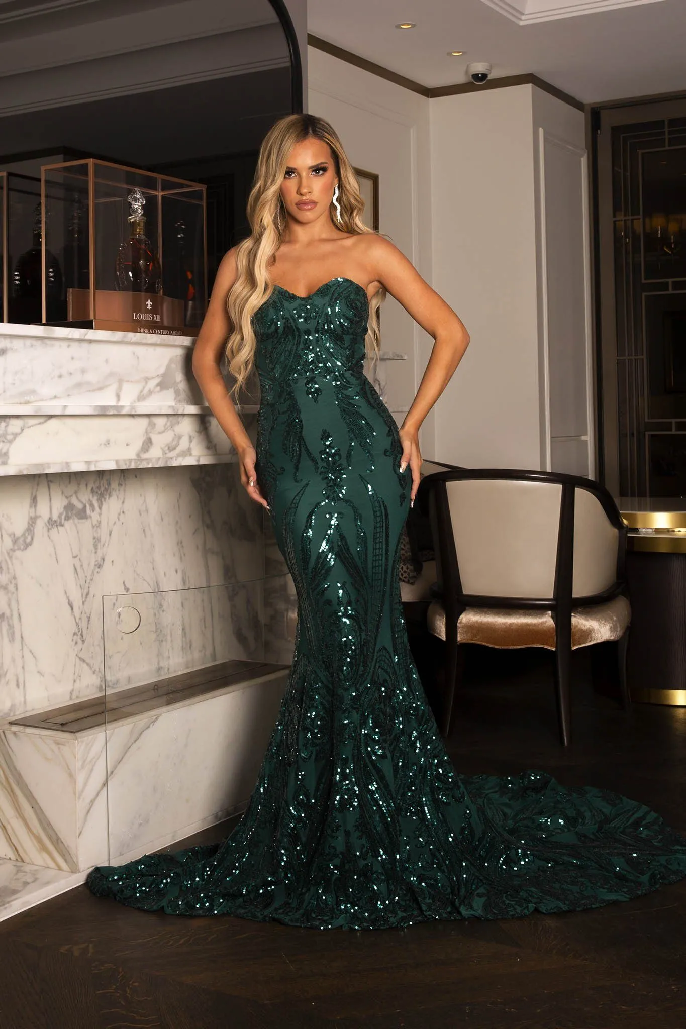Gianna Gown Without Boned Bodice - Emerald